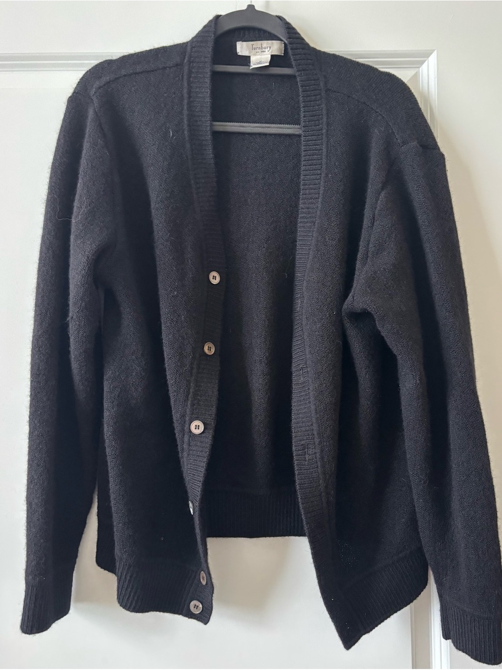 TurnburyBlack Button-Front alpaca Cardigan